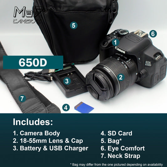 Canon EOS 650D / Rebel T4i Digital SLR Camera Starter Set Beginner Bundle Kit