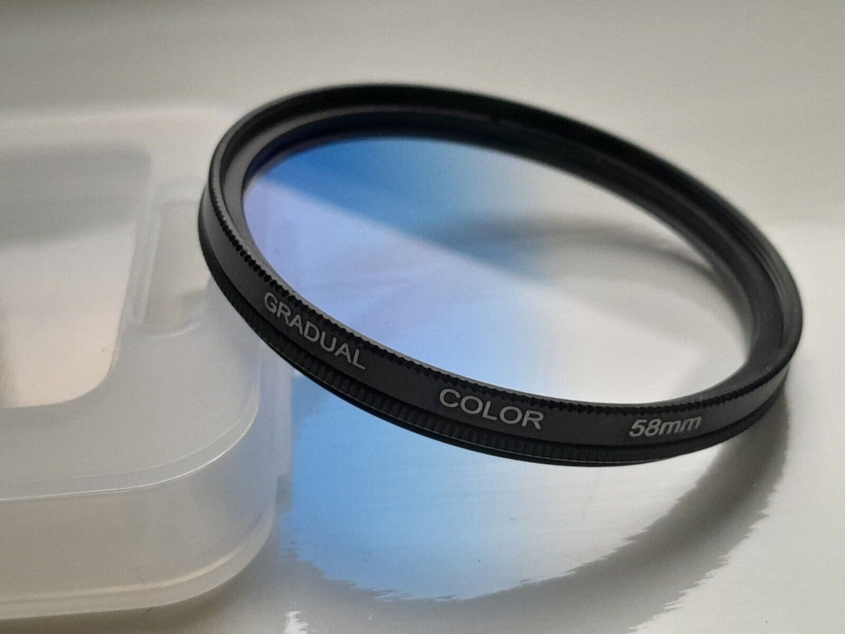 Graduated 1/2 Blue Camera Lens Filter