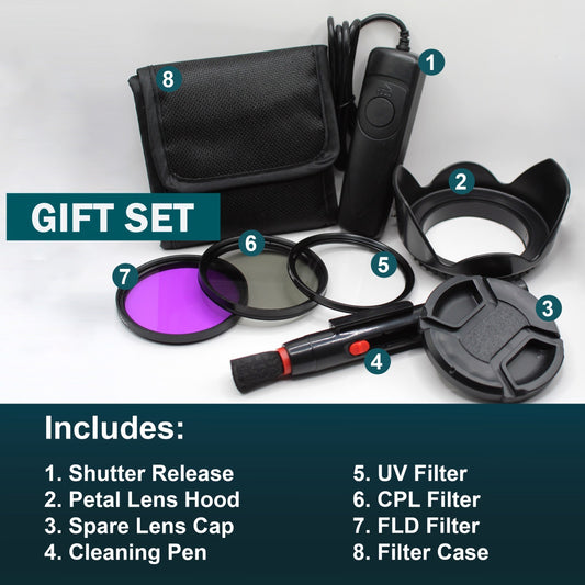 Photography Gift Set for Canon EOS DSLR Cameras
