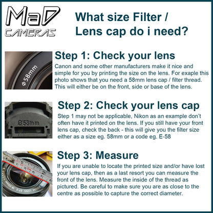 25 PACK Bulk Wholesale Unbranded Front Lens Cap Type 1 image 1