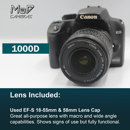 Canon EOS 1000D Digital Camera DSLR Starter Set Bundle