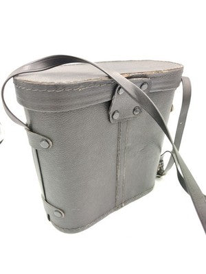 Vintage Leather Effect Hard Binoculars Storage Travel Case With Strap