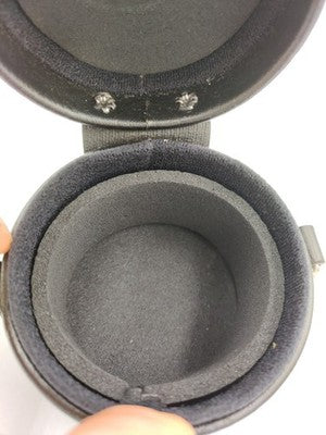 Vintage Vivitar Leather Hard Carry Storage Case For SLR Camera Lens Up to 8x8cm