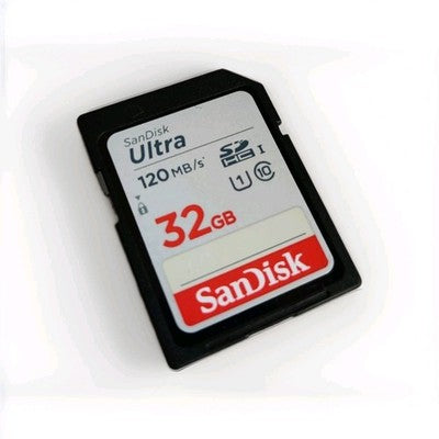 Sandisk Ultra 32GB SD Memory Card For Digital Camera Canon EOS 2000D 4000D Etc.