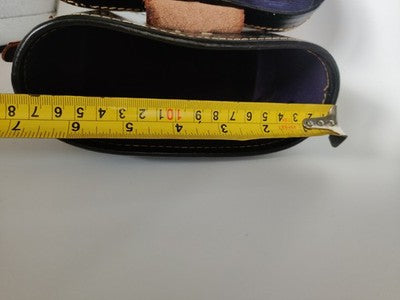 Vintage Leather Effect Compact Binoculars Hard Travel Storage Case