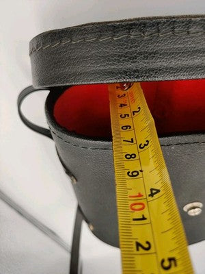 Vintage Leather Effect Hard Binoculars Storage Travel Case With Strap
