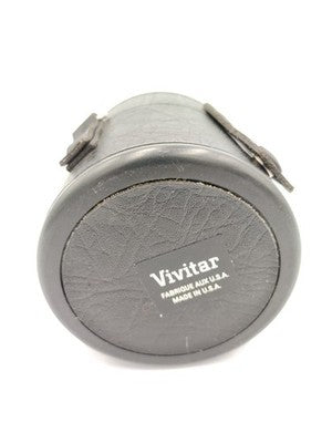 Vintage Vivitar Leather Hard Carry Storage Case For SLR Camera Lens Up to 8x8cm