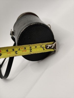 Vintage Semi Hard Leather Camera Lens Case 10cmx 6.5cm Internal
