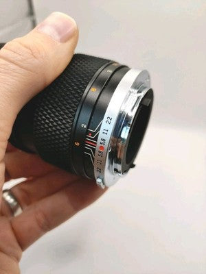 Vintage Olympus OM System E. Zuiko Auto-T 135mm f/3.5 Zoom Lens + Hood For 35mm Film SLR