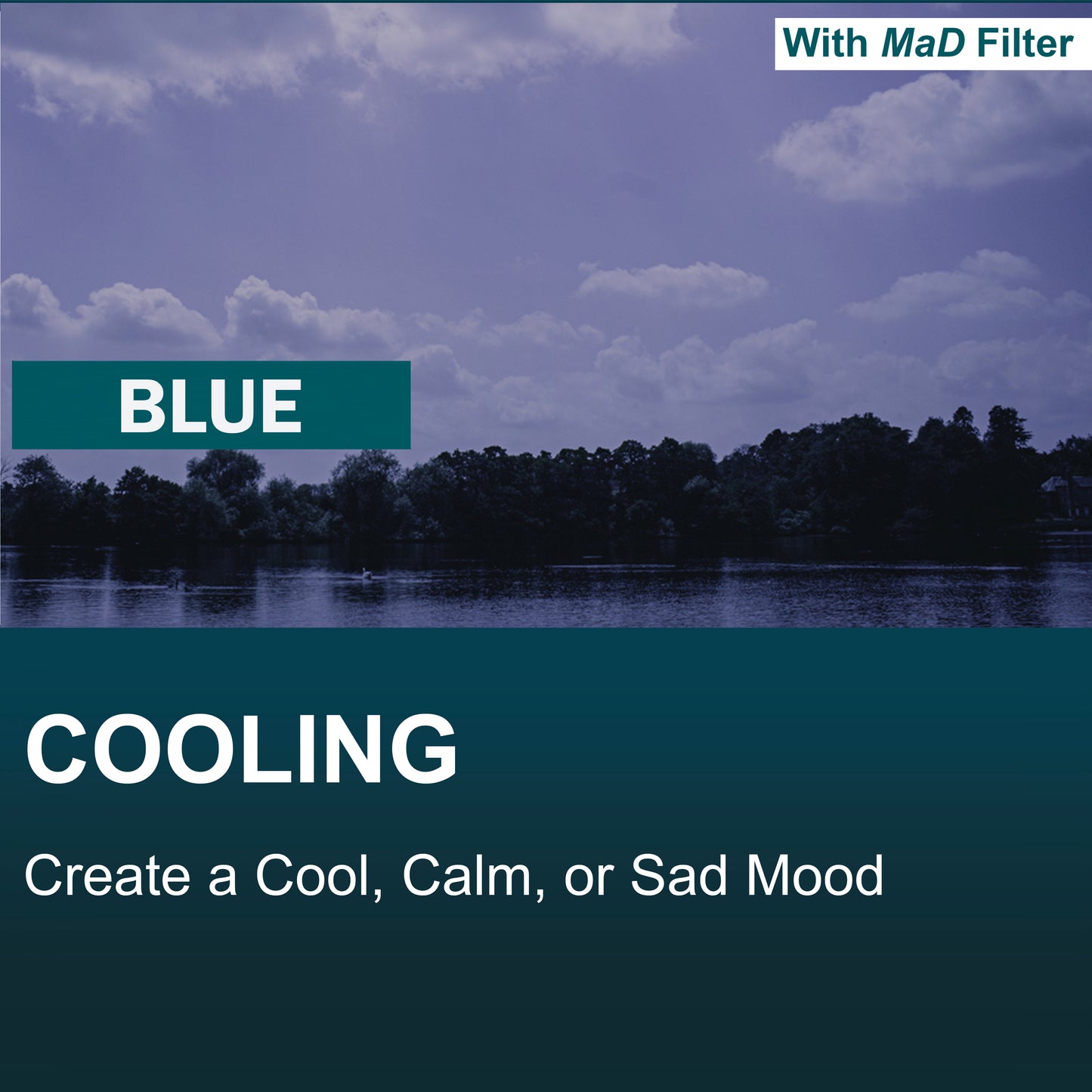Blue Full Colour Camera Lens Filter image 3