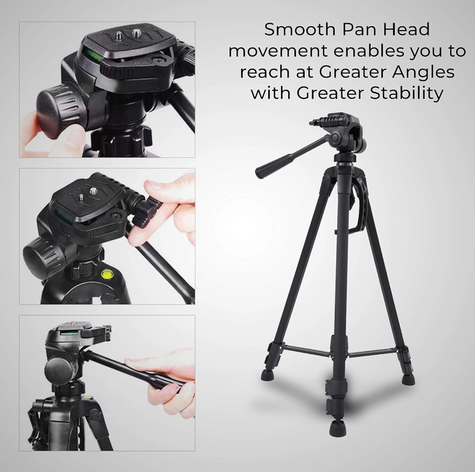 3520 Large Camera / Phone Tripod 50-138cm Adjustable Aluminium Tripod + Case image 2