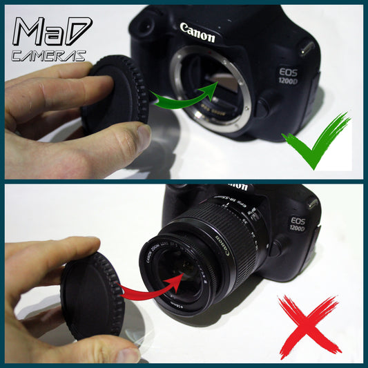 Front Body Cap and Rear Lens Cap for Canon EF / EF-S Mount Cameras image 1