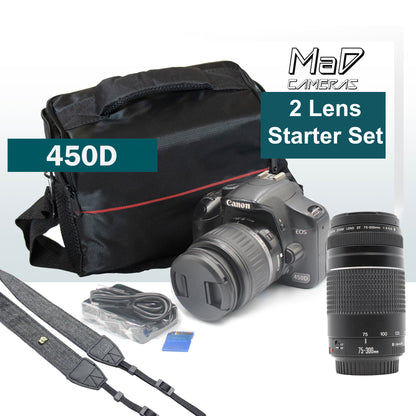 Canon EOS 450D Digital SLR + Long Lens Starter Set Bundle