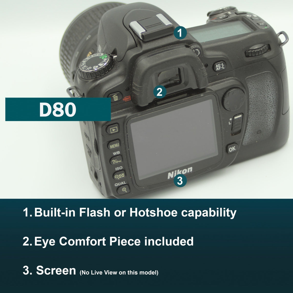 Nikon D80 Digital SLR Camera Starter Set Bundle Kit w/ 18-55mm Lens Bag & SD