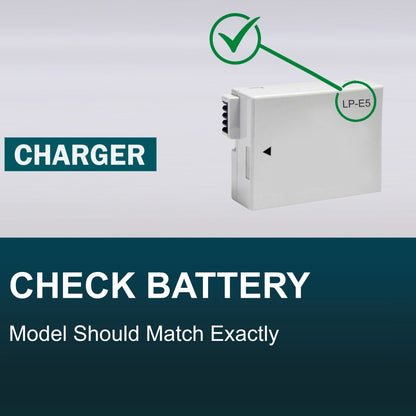 LP-E5 Dual USB Battery Charger For Canon EOS 450D 500D 1000D Rebel T1i XS XSi Kiss X3