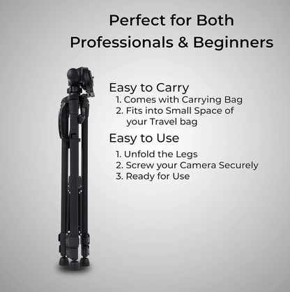 3520 Large Camera / Phone Tripod 50-138cm Adjustable Aluminium Tripod + Case image 4