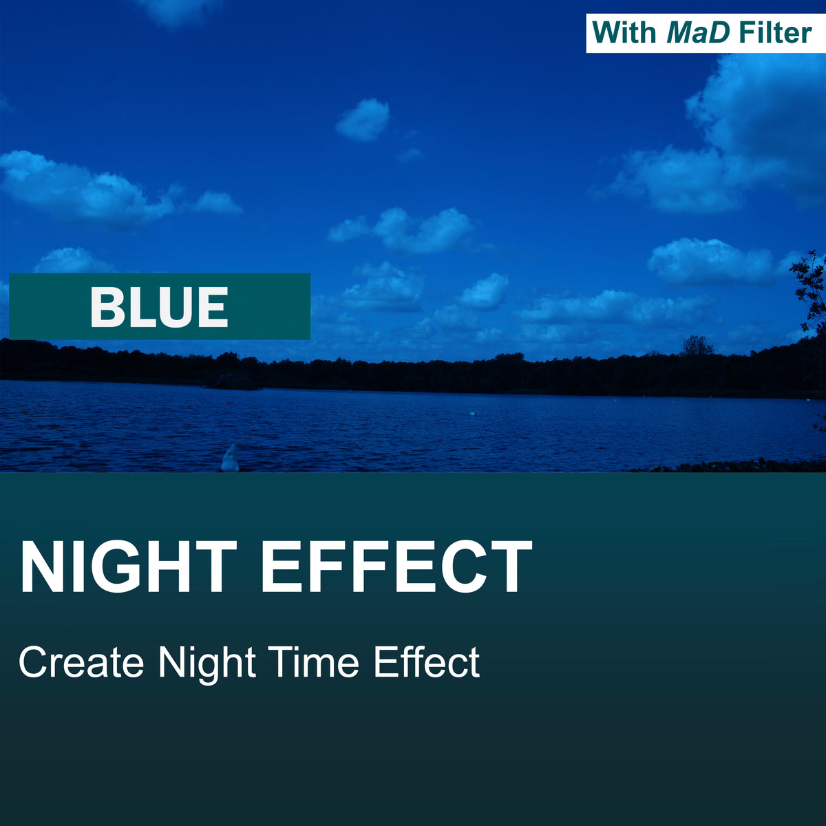 Blue Full Colour Camera Lens Filter image 2