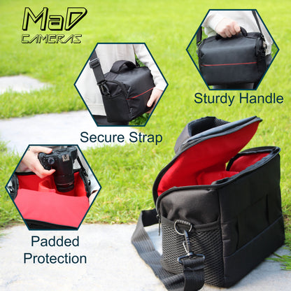 MaD Cameras Padded Adjustable Camera Shoulder Carry Bag Satchel for Digital SLR image 2