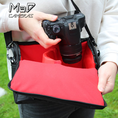 MaD Cameras Padded Adjustable Camera Shoulder Carry Bag Satchel for Digital SLR image 5