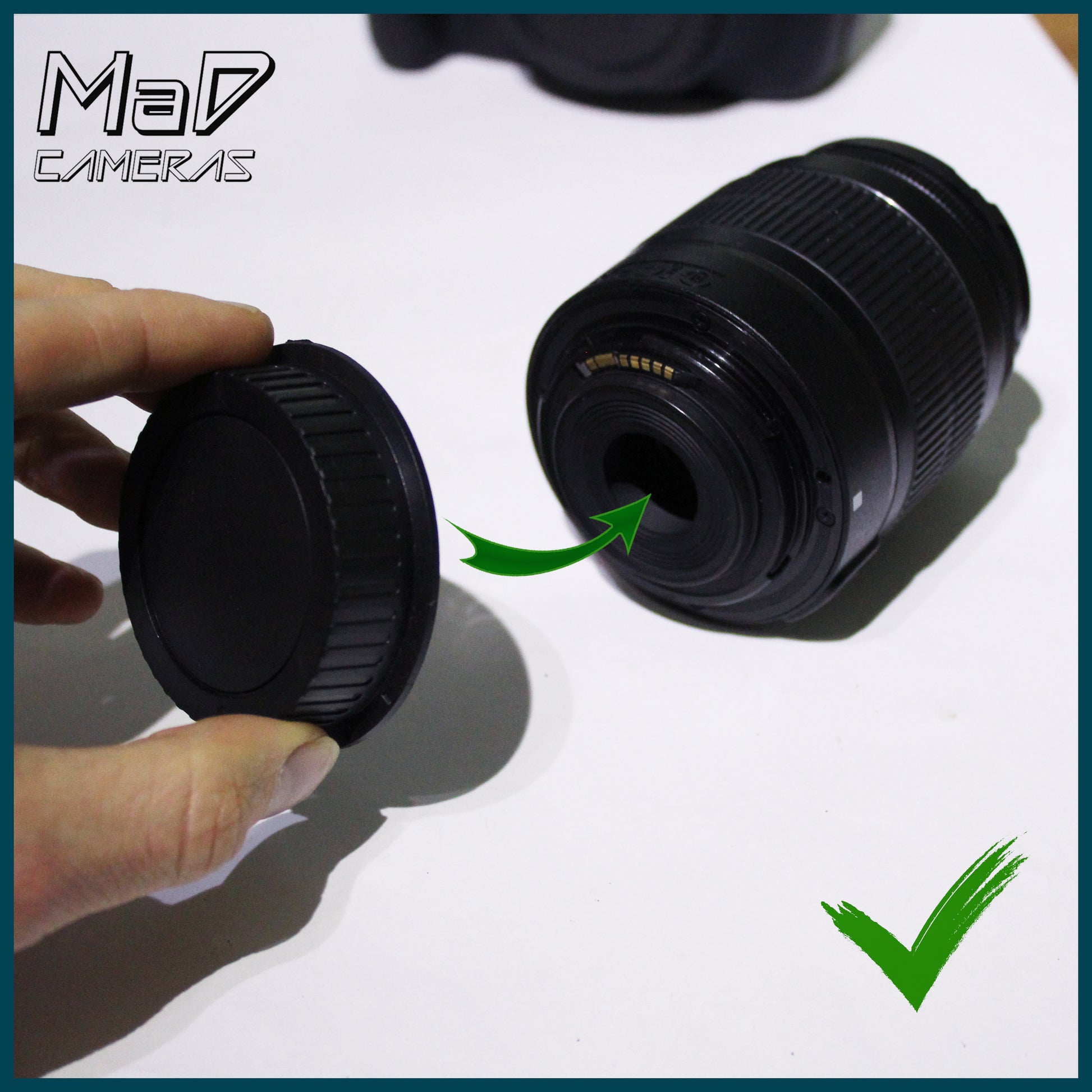 Front Body Cap and Rear Lens Cap for Canon EF / EF-S Mount Cameras image 2