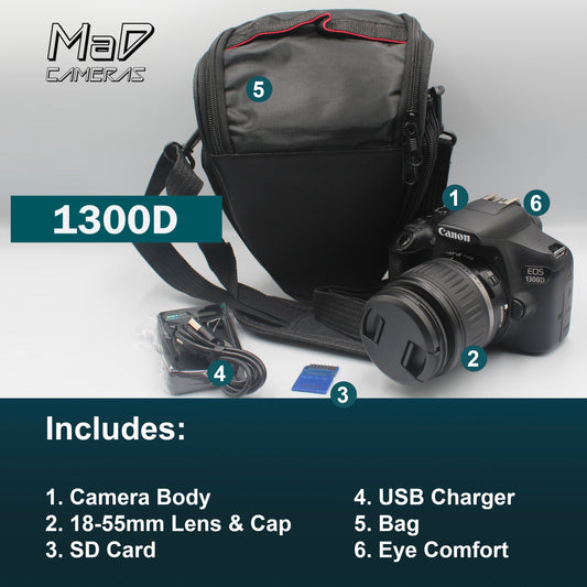 Canon EOS 1300D Digital SLR Starter Set Bundle image 1