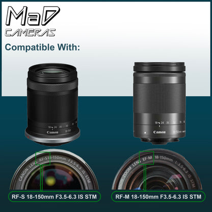 EW-60F Petal Lens Hood for Canon EF-S & RF-S 18-150mm F3.5-6.3 IS STM