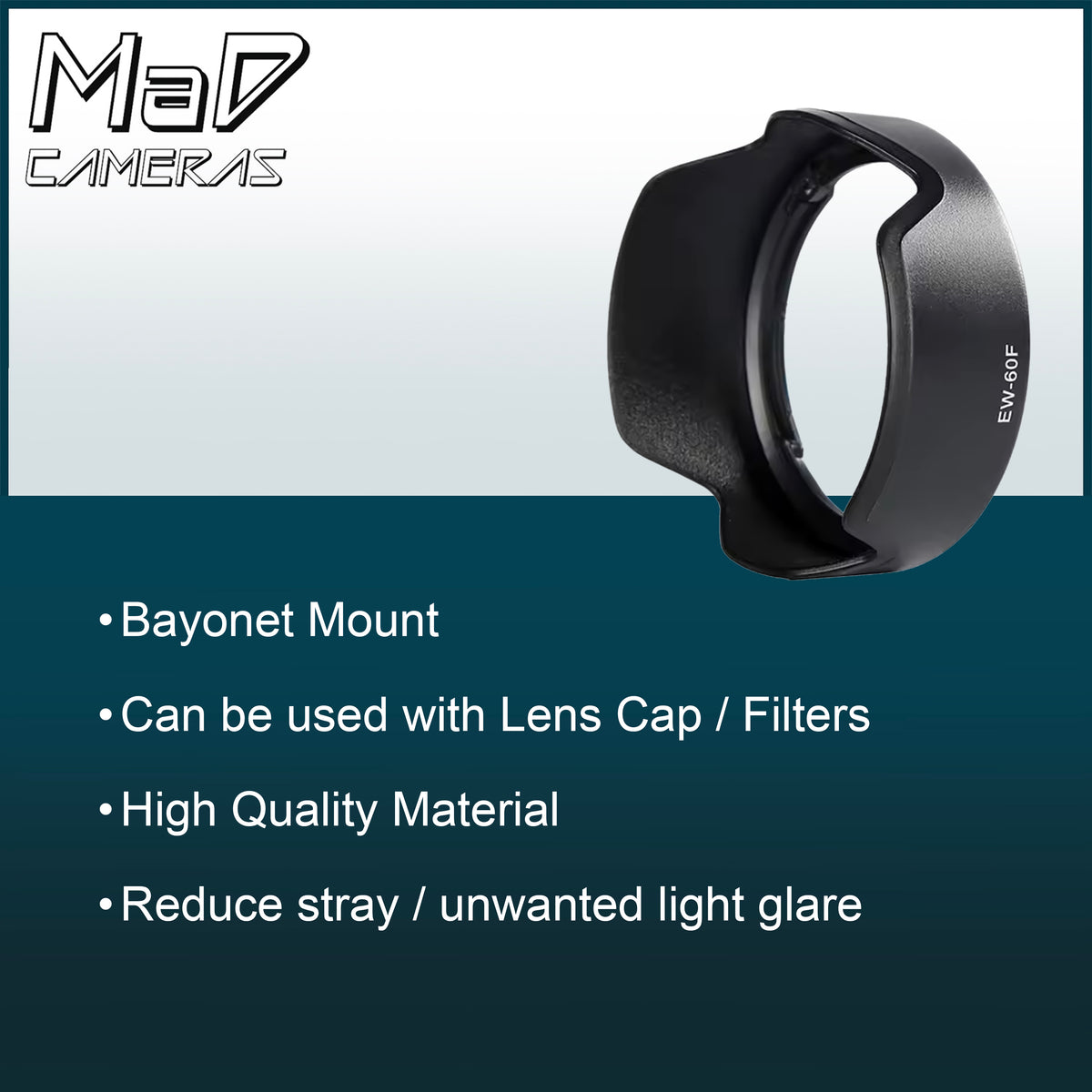 EW-60F Petal Lens Hood for Canon EF-S & RF-S 18-150mm F3.5-6.3 IS STM
