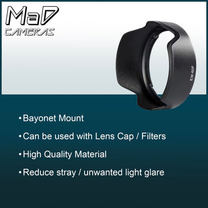 EW-60F Petal Lens Hood for Canon EF-S & RF-S 18-150mm F3.5-6.3 IS STM