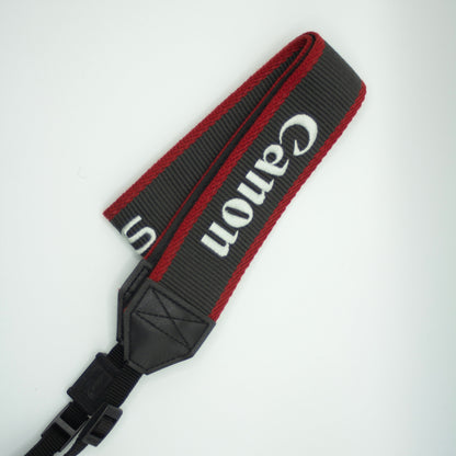 Canon EOS Camera Strap - Thick Type - Embroidered Logo Grey & Red