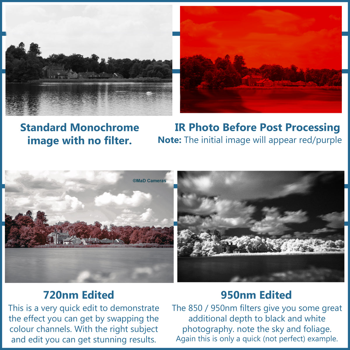Infrared IR Camera Filters 720nm 850nm 950nm pass