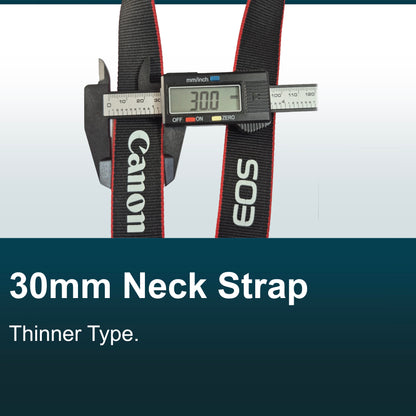 Canon EOS Digital Camera Strap - Thin Type - Red Trim For DSLR