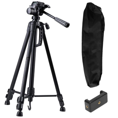 3520 Large Camera / Phone Tripod 50-138cm Adjustable Aluminium Tripod + Case image 0