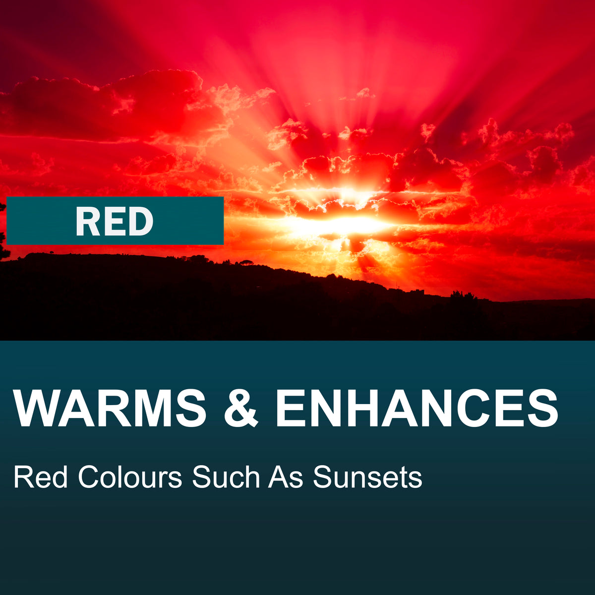 Red Full Colour Camera Lens Filter image 3