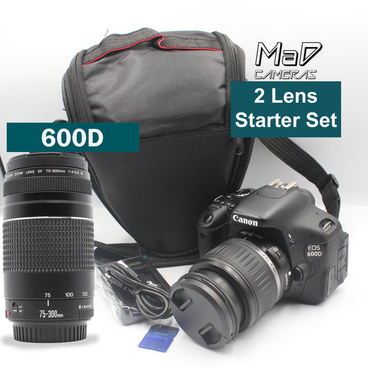 Canon EOS 600D Digital SLR Starter Set Bundle + Long Lens image 0