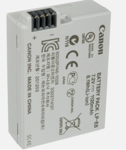 Canon LP-E8 Lithium-ion Battery For Canon 550D 600D 650D 700D DSLR Cameras (USED)