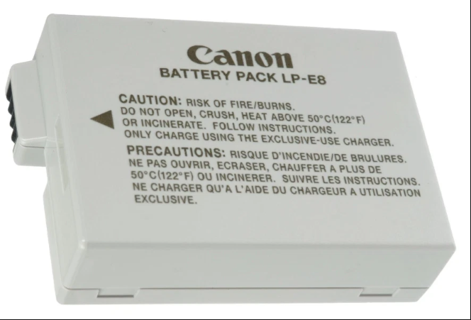 Canon LP-E8 Lithium-ion Battery For Canon 550D 600D 650D 700D DSLR Cameras (USED)