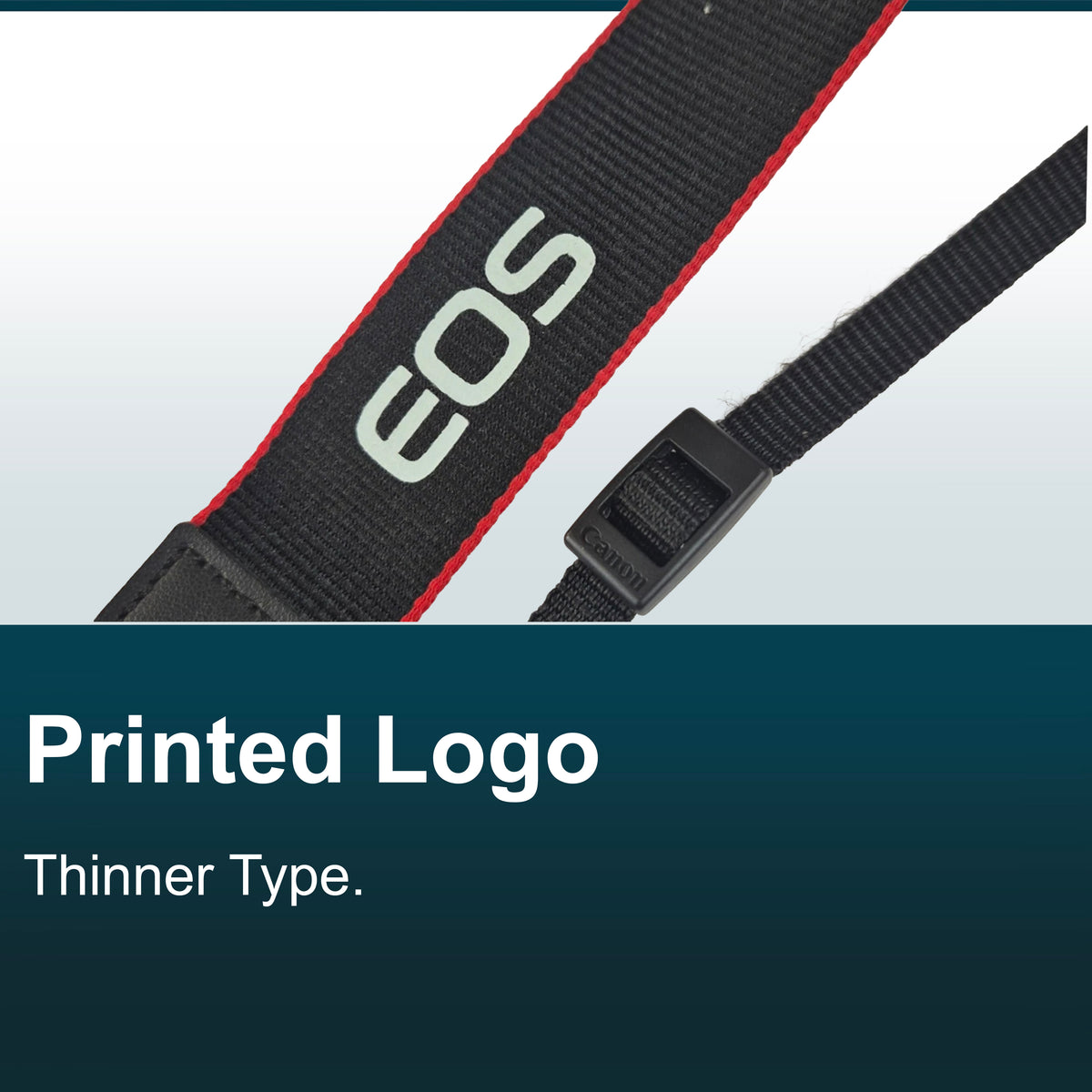 Canon EOS Digital Camera Strap - Thin Type - Red Trim For DSLR