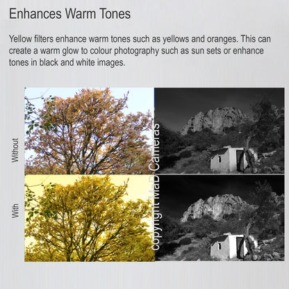 Yellow Camera Lens Filter - For Black and White Photography
