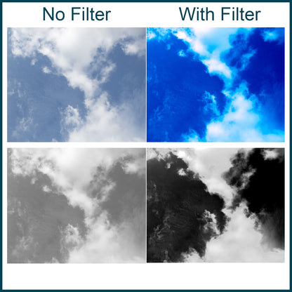 Blue Camera Lens Filter - Ideal for Black and White