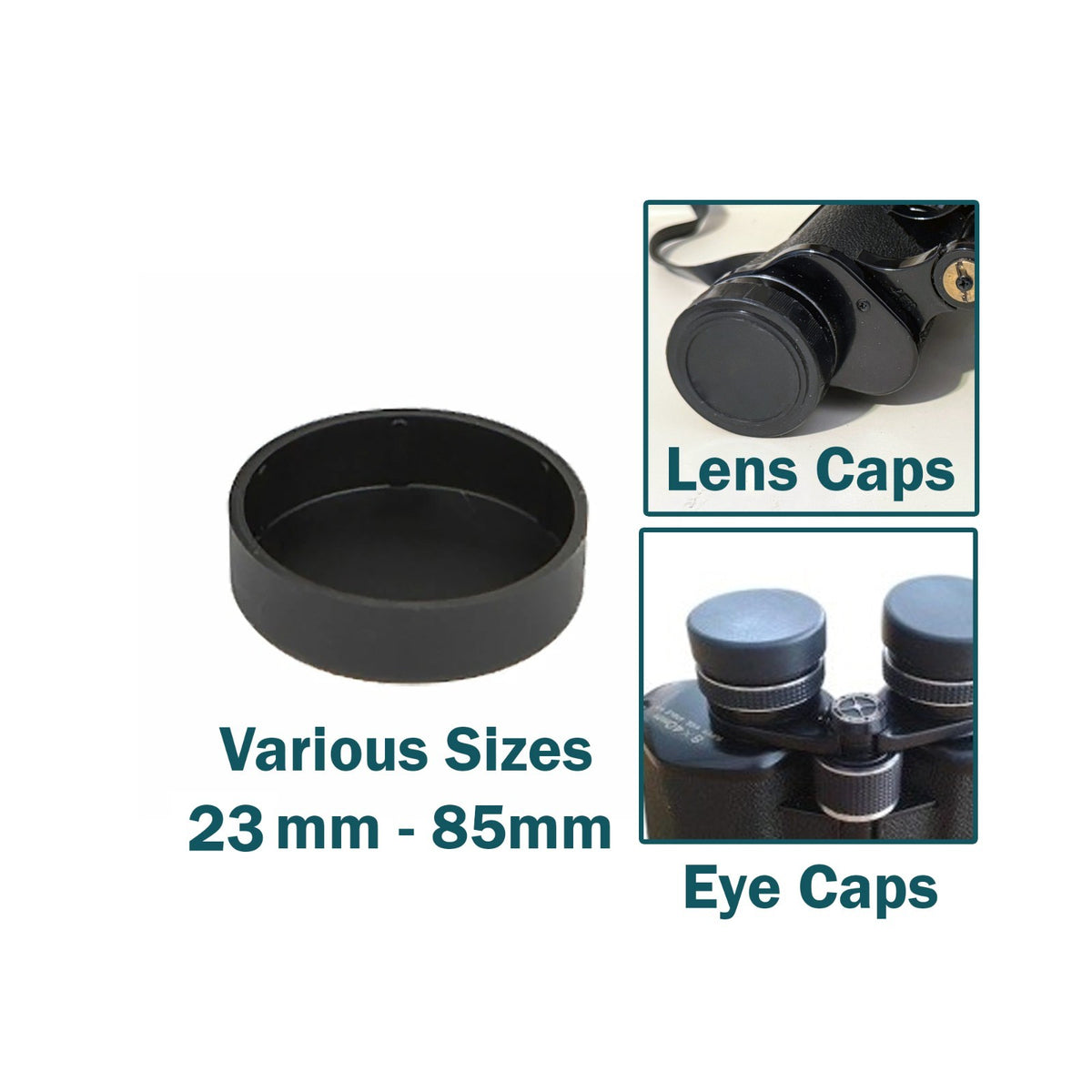 SINGLE Binoculars Plastic Eye Cap / Lens Cover End Cap - Various Sizes Selection