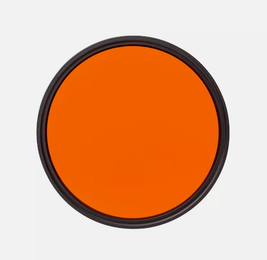 Orange Camera Lens Filter - High Contrast For Black and White Photography