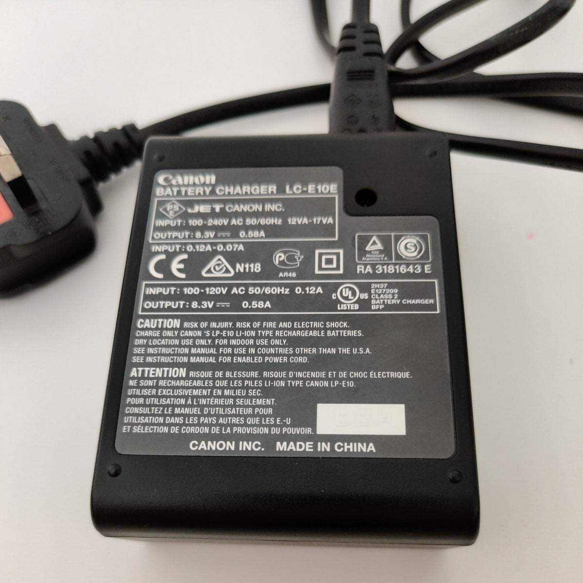 LP-E10E Canon OEM Mains Camera Battery Charger For EOS 1100D 1200D 1300D 2000D 4000D