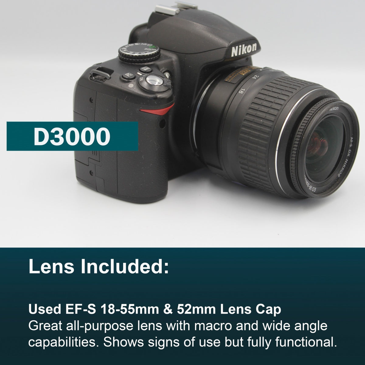 Nikon D3000 Digital SLR Camera Starter Kit Bundle - 18-55mm Lens Bag + SD