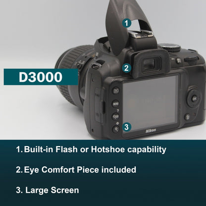 Nikon D3000 Digital SLR Camera Starter Kit Bundle - 18-55mm Lens Bag + SD
