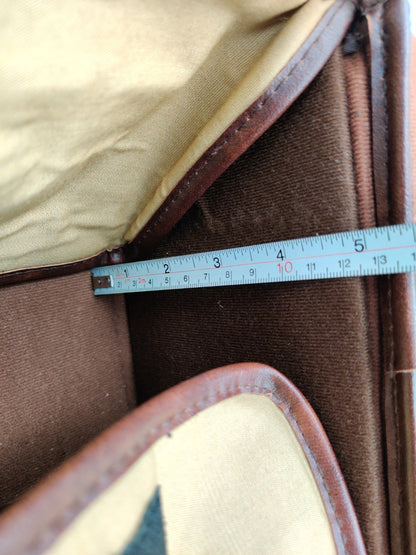 Vintage Canvas Canera Shoulder Bag Carry Case Satchel - Tan Brown