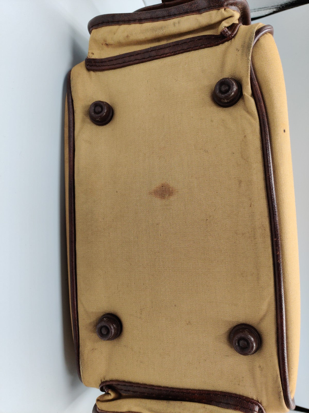 Vintage Canvas Canera Shoulder Bag Carry Case Satchel - Tan Brown