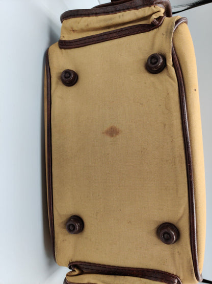 Vintage Canvas Canera Shoulder Bag Carry Case Satchel - Tan Brown