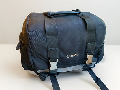 Canon D200 Delux Camera/ Gadget Bag, Silver Reflective Trim, Chromed Clips