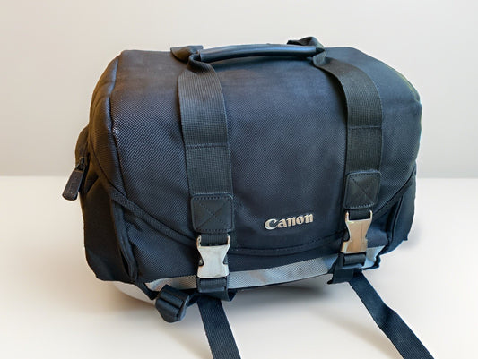Canon D200 Delux Camera/ Gadget Bag, Silver Reflective Trim, Chromed Clips