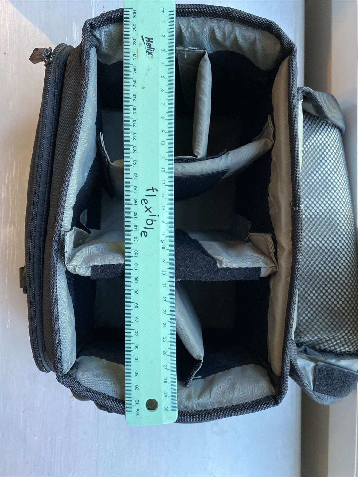 Canon D200 Delux Camera/ Gadget Bag, Silver Reflective Trim, Chromed Clips